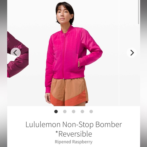 Lululemon Non-Stop Reversible Bomber Ripened Raspberry - Picture 2 of 8